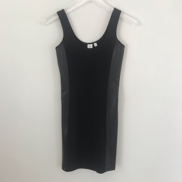 Urban Outfitters BP Black Mink Dress with Faux Leather - Picture 2 of 7